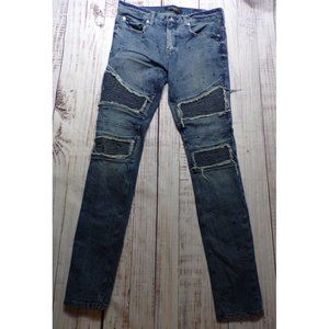 Pacsun Stacked Skinny Mens Jeans Size 30x32 Mid Rise Distress - 231494
